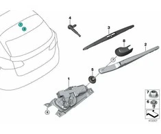 BMW 2 serijos F46 galinis valytuvas 61627366060 originalus
