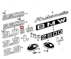 Bmw 2500 3 3 Li Emblema Originalus 51141816997