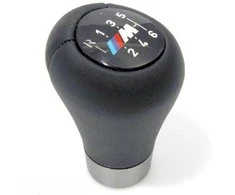 BMW 3 5 6 serijos E46 E60 E61 E63 M Sport 6 pavarų perjungimo pavarų dėžės odinė rankenėlė originali 25117896886