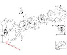 BMW 3 COMPACT E36 transmisijos įėjimo veleno sandariklis Originalus 24121218853