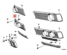 Bmw 3 E21 1975 1983 Kairys Ziergitter Originalus 51131834990