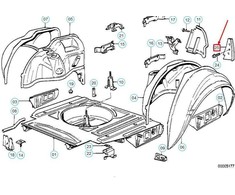 BMW 3 E30 Galinio Kairiojo Ratai Abdeckung Originalus 51711961929