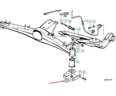 BMW 3 E30 Galinis ašies kairysis stūmoklis 33321124465 1124465 NAUJAS ORIGINALUS