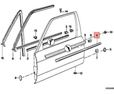 Bmw 3 E30 Kairioji Abdeckung Originalus 51211888421