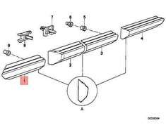 BMW 3 E30 Priekinis Kairysis Stossleiste 51131962466