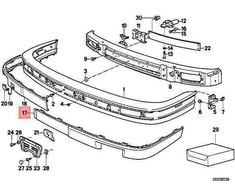 BMW 3 E30 Stossleiste links 1982 1994 Originalus 51111945907