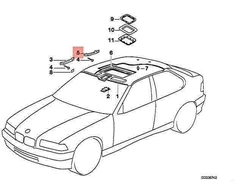 Bmw 3 E36 93 00 Galinio Dešinio Haltegriff Originalus 51168203988