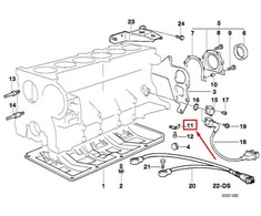 BMW 3 E46 variklio alyvos purkštukas originalus 11427507384