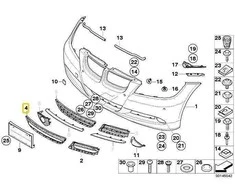 Bmw 3 E90 E91 Centro Gridas Originalus 51117154555