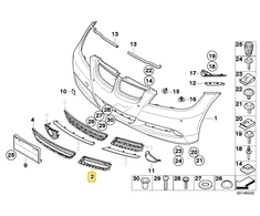 BMW 3 E90 E91 Kairysis Dalinis Grotas Originalus 51117154551