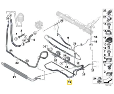 Bmw 3 E90 E92 E93 Vairavimo Grąžinimo Vamzdis Originalus 32412283897