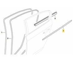 Bmw 3 E90 E90 Lci Išorinė Oro Sąlygų Juosta Originalus 51357220190