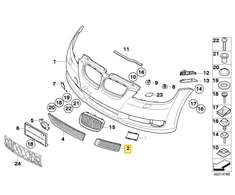 BMW 3 E92 E93 Kairysis Uždarytas Grotas Originalus 51117178991