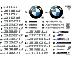 BMW 3 F30 LCI Etiketė 2015 2018 Originalus 51147407279