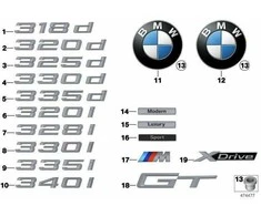 Bmw 3 F34 Gt Etiketas Originalus 51147351972