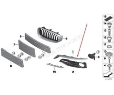 Bmw 3 F34 Gt Kairysis Apdailininkas Strypas Originalus 51117294895
