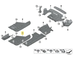 Bmw 3 G20 G21 Apatinė Danga Viduryje Originalus 51757340860