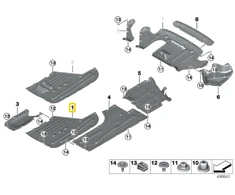 Bmw 3 G20 G21 Apatinė Danga Viduryje Originalus 51757447151