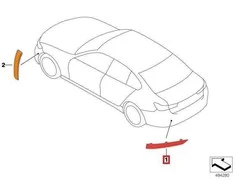 BMW 3 SERIES G20 M SPORT galinio bamperio atšvaitas dešinysis O/S 63148074230 originalus