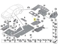 BMW 3 serijos dugno apdaila dešinėje pusėje F30 F31 F32 F33 F34 F36 Originalus 51757258050