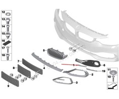 BMW 4 F32 F33 F36 Dešinės Pusės Baigdymo Staklis Originalus 51117294842