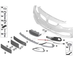 BMW 4 F32 F33 F36 Dešinės Pusės Baigdymo Staklis Originalus 51117294842