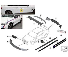 Bmw 4 F36 Gran Coupe Akcento Juostelė Kairė Originalus 51142406751