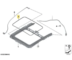 Bmw Stogo Lango Oro Juosta G22 G82 G60 54105A26175