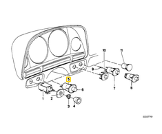 Bmw 5 E12 Sedonas Rūkas Galinio Šviesos Perjungimo Mygtukas Originalus 61311355575