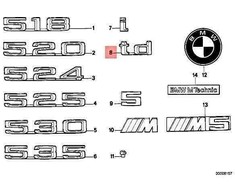 Bmw 5 E34 Td Originalus 51141946167