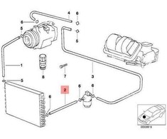 Bmw 5 E39 1995 2003 Druckleitung Kondensator Trock Originalus 64538378600