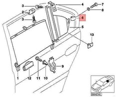 Bmw 5 E39 7 E38 Haken Sonnenschutzrollo Festst Originalus 51168200982