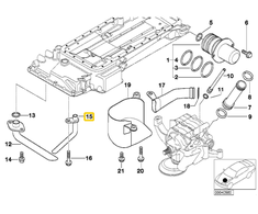 Bmw 5 E39 Aukštos Aliejaus Karnizo Vamzdžio Išeiga Originalus 11131407557