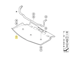 Bmw 5 E60 E61 Apatiniu Gynybos Skydas Originalus 51757204401
