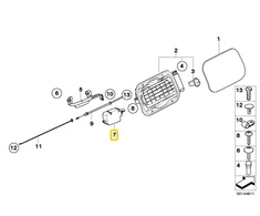 BMW Užpildymo Sklendės Aktuatorius 5 E60 E61 X3 F25 Originalus 67116985878