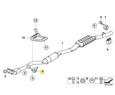 BMW 5 E60 priekinis duslintuvas su guma 18307802829 7802829 NAUJAS GENIALUS