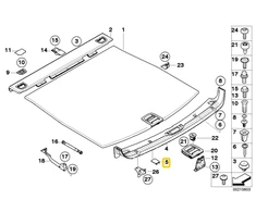 Bmw 5 E61 Ladeka Verschlussdeckel Blende Originalus 51476987045