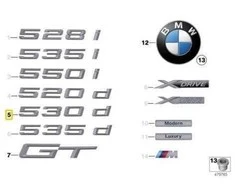Bmw 5 F07 Gt Etiketas Originalus 51147239617