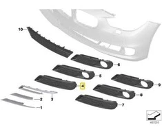 Bmw 5 F07 Gt Grid Lateral Right Originalus 51117331670