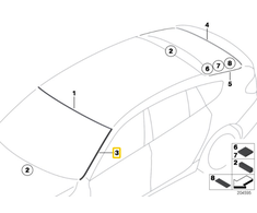 Bmw 5 F07 Gt Kairys Vėjo Šilumos Danga Originalus 51317153965