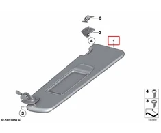 BMW 5 F07 GT Kairysis Saulės Žemynlankis Originalus 51167225915