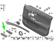 Bmw 5 F07 Gt Switch Module Trim Cover Originalus 51417232537