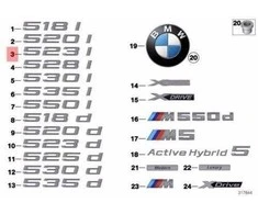 Bmw 5 F10 Etiketas Originalus 51147219538
