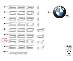 Bmw 5 F10 Etiketė Originalus 51147219547