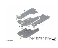 Bmw 5 F10 F11 Grindų Dangos Dengimo Centras Originalus 51757261763