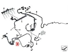 Bmw 5 F10 F11 Laidų Jungtis Variklis Originalus 12517599842