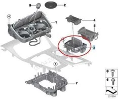 Bmw 5 F10 F11 Vidurinės Konsolės Saugojimo Dėžė Originalus 51169277352