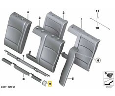 Bmw 5 F10 Isofix Išorinis Kairys Originalus 52207247235