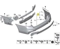 BMW 5 G30 F90 M5 Galinio PDC PMA Jutiklio Tvirtinimo Komplektas Originalus 51128073862