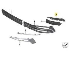Bmw 5 G30 G31 Dešinysis Rūkas Lemputės Dangtelis Originalus 51117385270